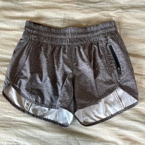 Heather grey Lululemon Track That running shorts